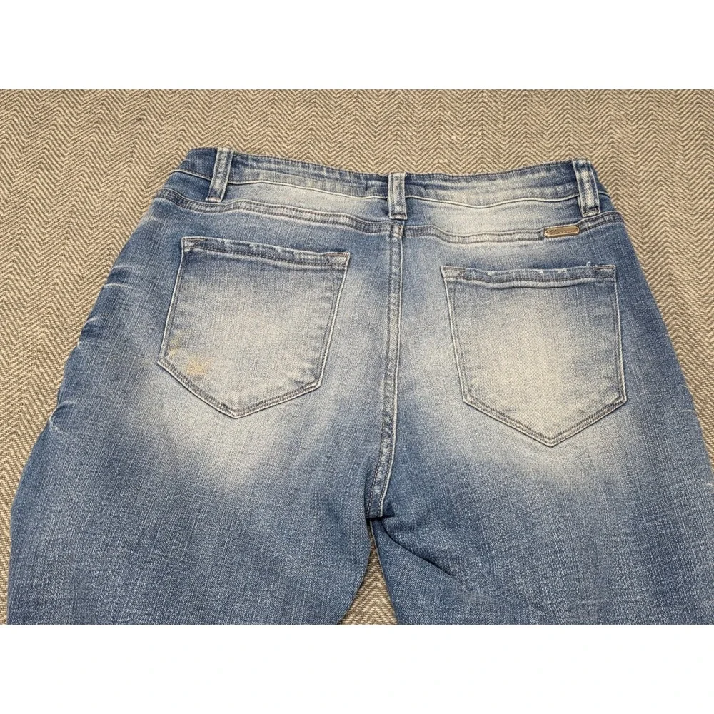 KanCan Signature Mid Rise Skinny Jeans Button Fly Distressed Blue‎ Women Size 29